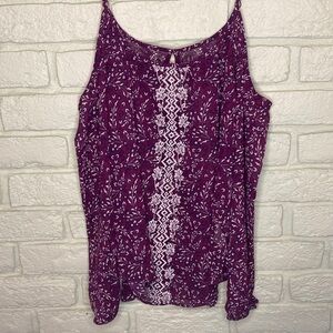 Floral Burgundy Women's Top